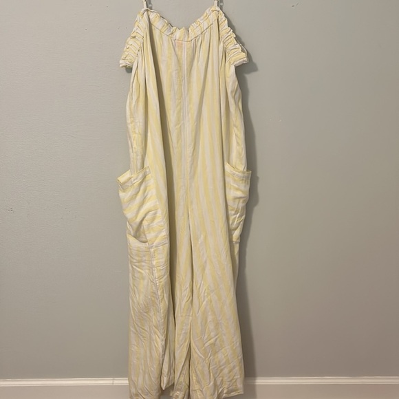 NWT Stoney Clover Yellow stripe jumper. Breezy one piece, Womens plus size 1x. - Picture 7 of 8